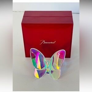 Baccarat Rare Limited Edition Iridescent “Lucky” Butterfly- NIB